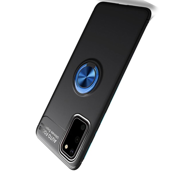 Samsung Galaxy S20 - Effektfullt Skal med Ringhållare DarkBlue Svart/Blå