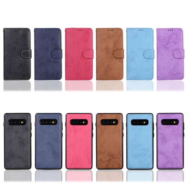 Samsung Galaxy S10 - Praktiskt Dubbelfunktion Plånboksfodral Brun