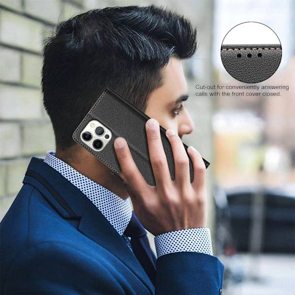 iPhone 14 Pro  Plånboksfodral med stil & skydd Mörkblå