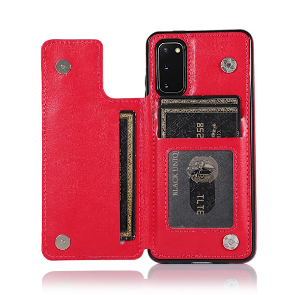 Samsung Galaxy S20 FE - Effektivt cover med kortrum Vit