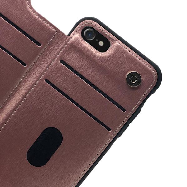 Elegant Skal med Kortfack - iPhone 8 Mörkblå Mörkblå