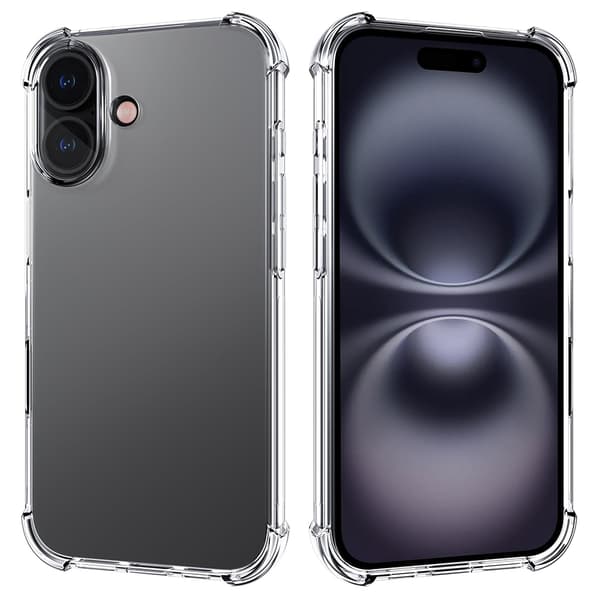 iPhone 16 - Praktiskt och Stöttåligt Silikonskal