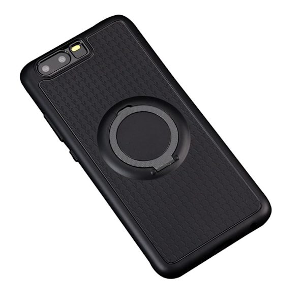 Huawei P10 - Carbon-Skal med Ringh�llare FLOVEME Rosaröd
