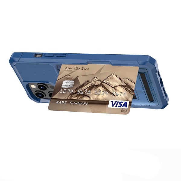 iPhone 12 Pro Max - Tyylikäs kansi korttitelineellä Blå
