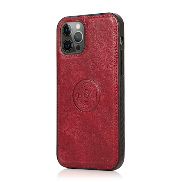iPhone 15 Pro - Elegant Plånboksfodral i Lyxigt Läder med Korthållare Grön