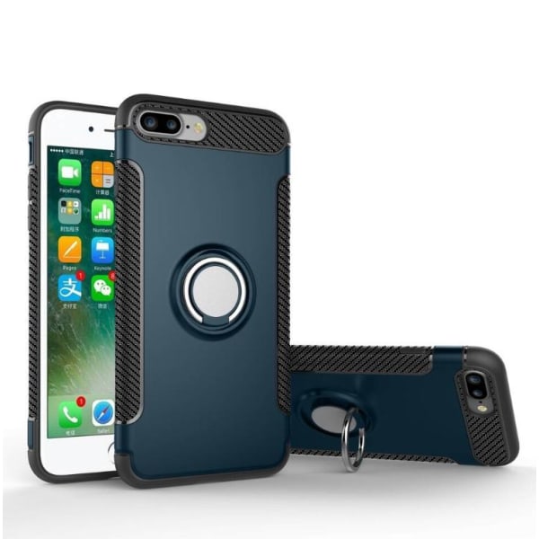 iPhone 6/6S PLUS - HYBRID Carbon skal med Ringhållare FLOVEME Mörkblå