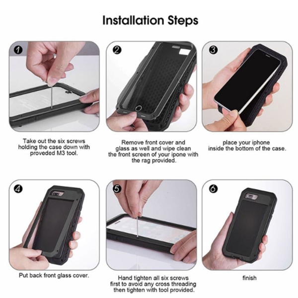 HEAVY DUTY-fodral (Stryktålig) Aluminum för iPhone XR Röd Röd