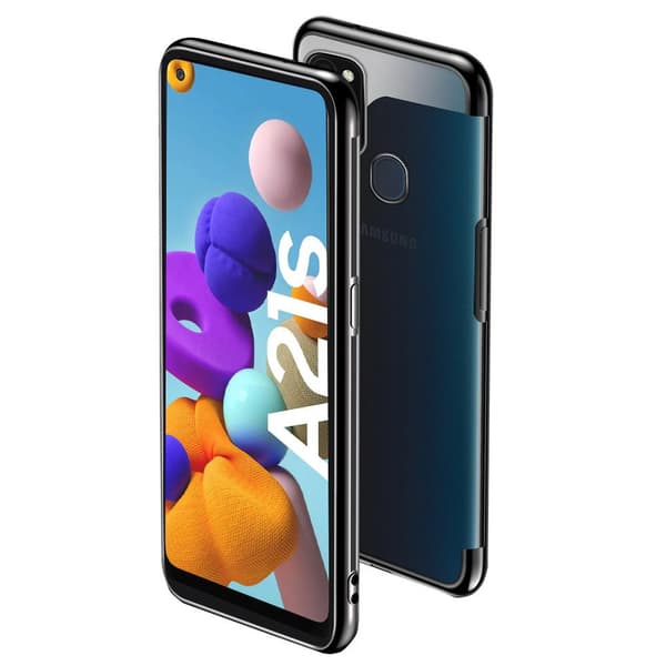 Samsung Galaxy A21S - Floveme Skal med Ringhållare Svart