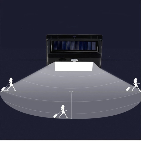 Solcells PIR Automatisk Utomhusbelysning 30 LED