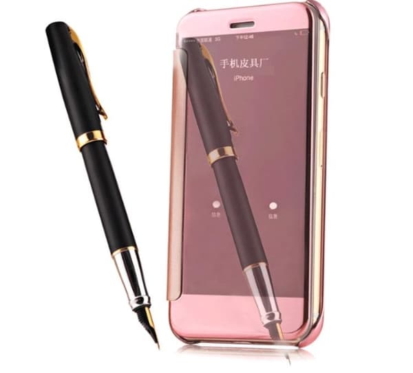 iPhone 6/6S Plus - LEMAN Stilrent Clear View-fodral (ORIGINAL) Guld