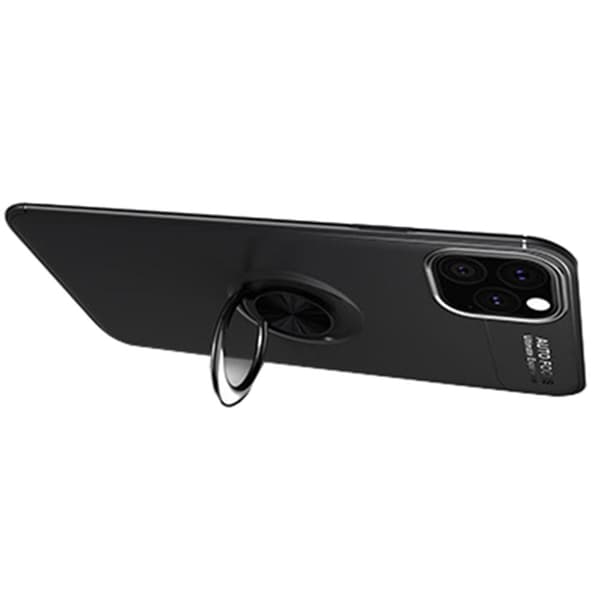 iPhone 12 - AUTO FOCUS Skal med Ringhållare Svart/Röd