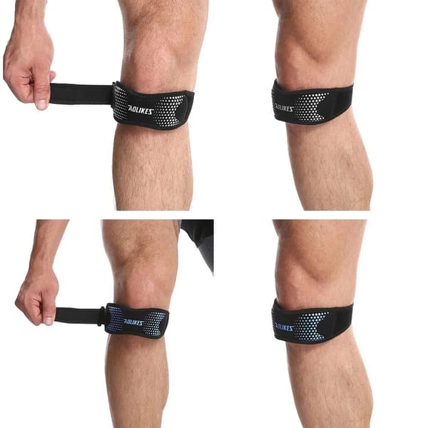 Justerbara Skyddande Sport Knäskydd Rosa