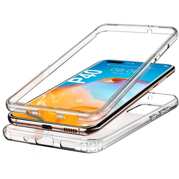 Huawei P40 Pro - Dubbelsidigt Skyddsskal Transparent/Genomskinlig