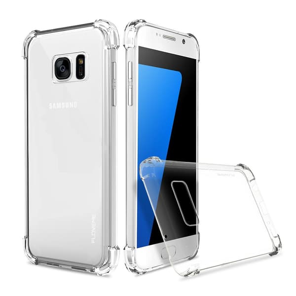 GALAXY S7 EDGE - Effektfullt Silikonskal extra tjocka hörn Lila