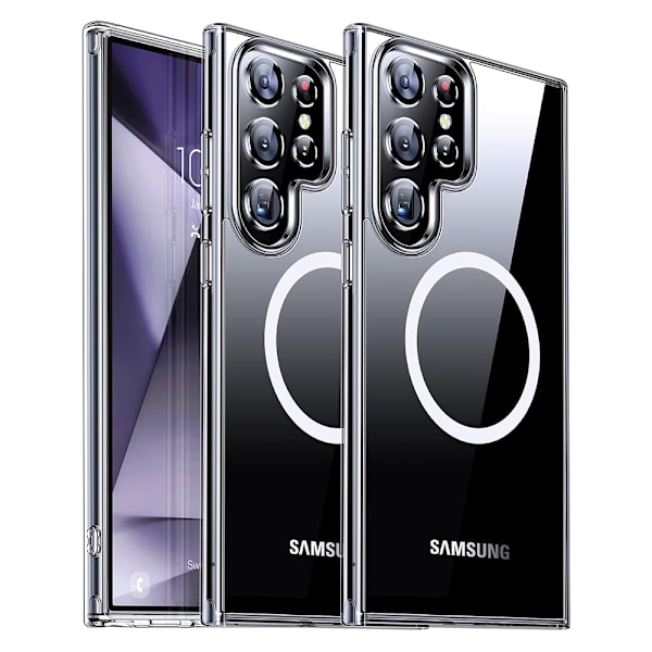 Galaxy S22 ULTRA - Magneettinen langaton latauskotelo iskunkestävällä Transparent