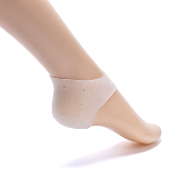 Stötdämpande Silikon Hälinlägg (1-Par) Beige Med Hål