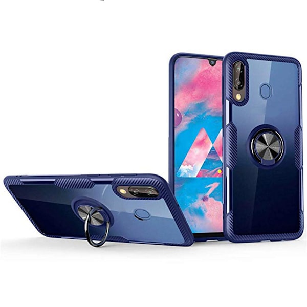 Huawei P Smart 2019 - Praktiskt Skyddsskal med Ringh�llare Svart Svart