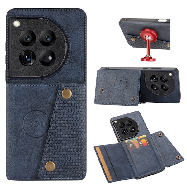 Oneplus 12 Lyxigt Retro Flipfodral - Stil möter Funktion! Svart