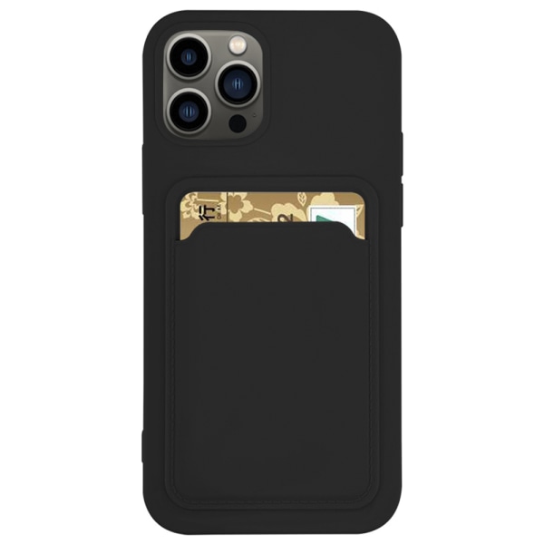 iPhone 13 - Floveme-kuori korttitaskulla Lila
