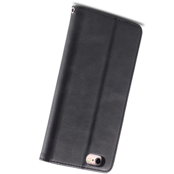 iPhone 6/6S - Praktisk stilig lommebokdeksel Svart Svart