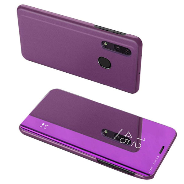 Samsung Galaxy A20E - Stilfuldt glat LEMAN-cover Lila