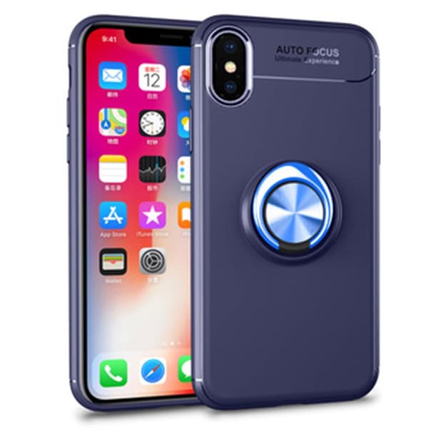 iPhone X - AUTO FOCUS - Skal med Ringh�llare Röd/Röd