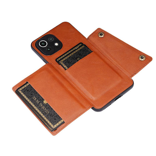 Xiaomi Mi 11 Lite - Etui med kortholder Röd
