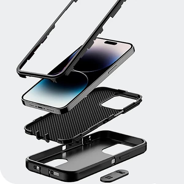iPhone 16 Pro Max  Skal med kickstand och Air-Guard-hörn Grön