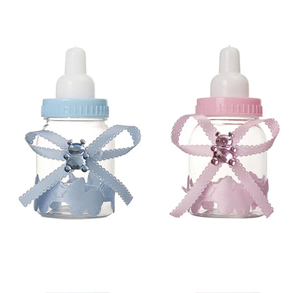 Mini Baby Flaska Doppresent Babyshower Rosa