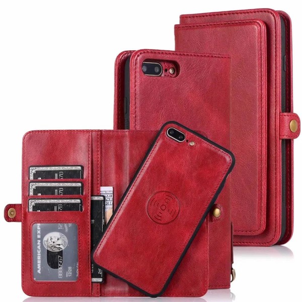 Tankevækkende Wallet-etui - iPhone 8 Plus Röd
