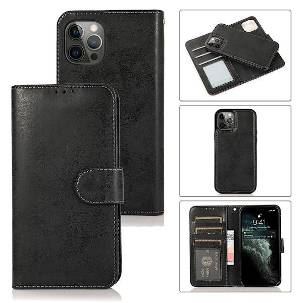 iPhone 12 Pro Max - Dobbeltfunktion Pung Etui Marinblå