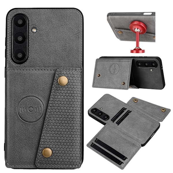 Samsung Galaxy S24 FE - Skal med Retro Design & Smarta Funktioner Blå