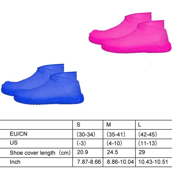 Slitstarkt Skoöverdrag i Silikon (1 Par) Rosaröd Medium