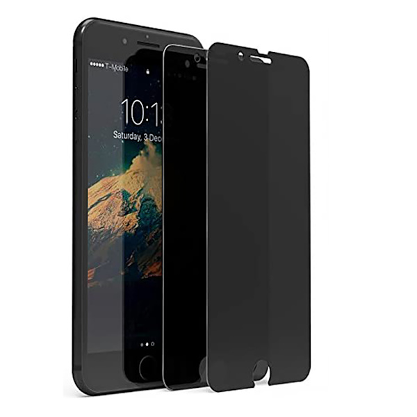 iPhone 8 Plus Anti-Spy Skärmskydd HD 0,3mm Svart