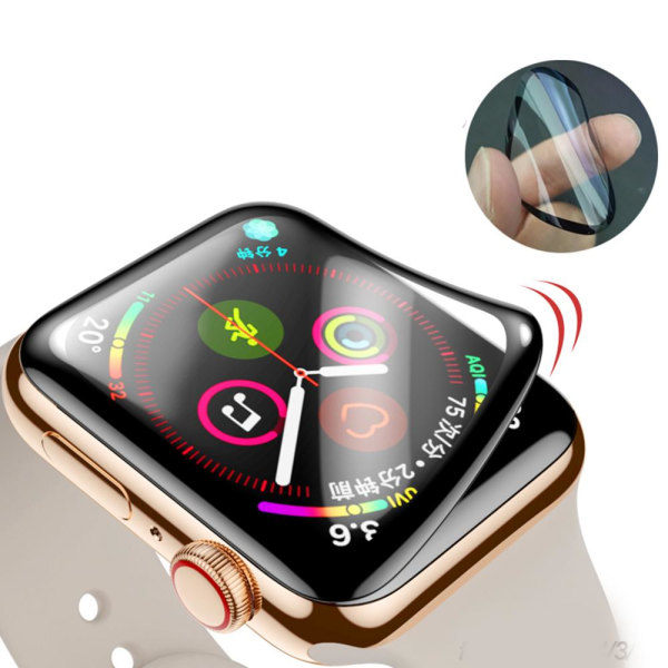 Pehmeä suojaava Apple Watch S4/S5 näytönsuoja Svart 40mm
