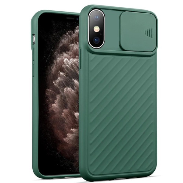 iPhone XS Max - Stilrent Skal med Kamera Skydd Röd