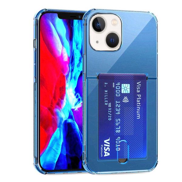 iPhone 13 - Skal med Korthållare Fluorescerande Gul