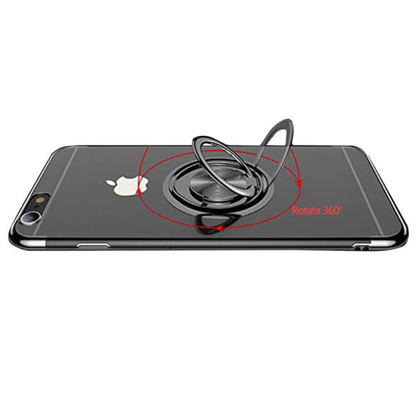 iPhone 6/6S PLUS - Stilrent Silikonskal med Ringhållare Silver Silver