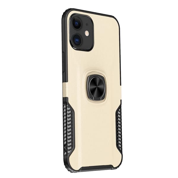 iPhone 12 - Skyddande Skal med Ringhållare Pink gold