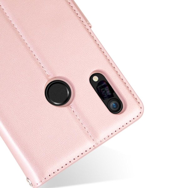 Huawei Y6 2019 - Elegant Smart Plånboksfodral (Hanman) Guld