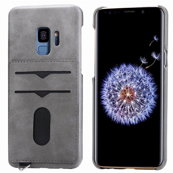 NYHET! Skal med Korthållare - Samsung Galaxy S9 (Vintage-Mark) Mörkbrun Mörkbrun