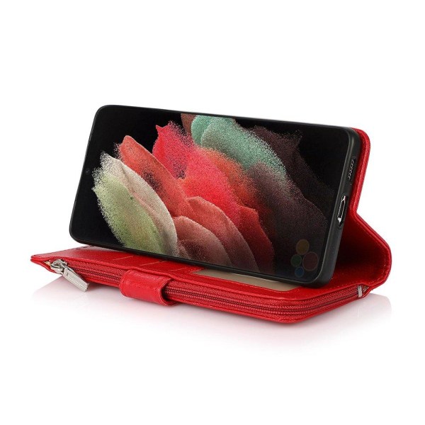 Samsung Galaxy S21 Ultra - Lommebokdeksel Röd