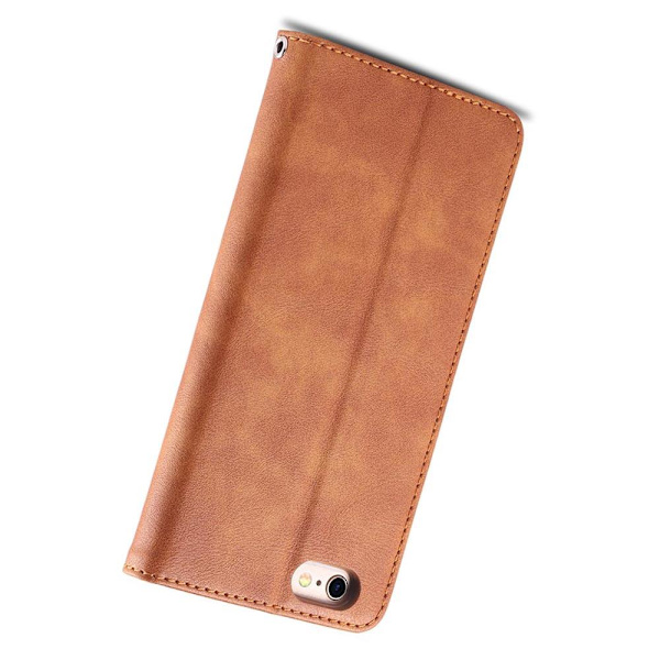 iPhone 6/6S - Praktiskt Stilrent Plånboksfodral Brun Brun