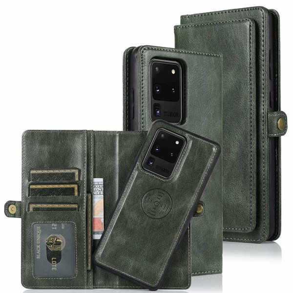 Samsung Galaxy S20 Ultra - Dobbelt Wallet Cover Svart