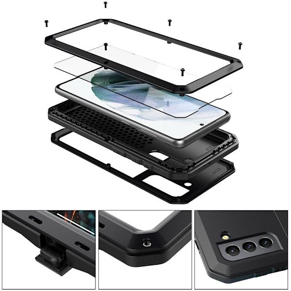 Samsung Galaxy S21 Plus - Skyddsskal i Aluminium Silver