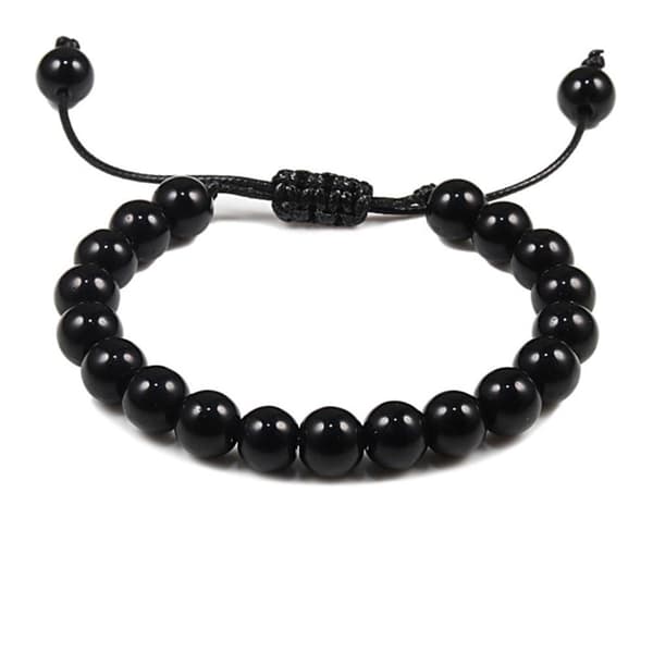 Hållbart Stenkulors Armband Black Lava