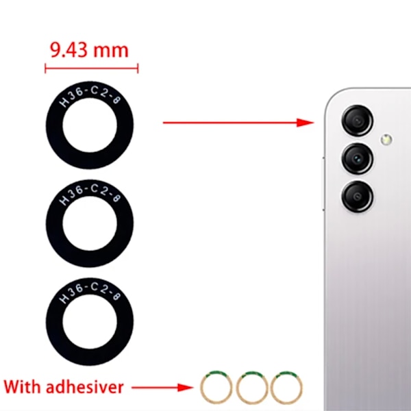 Samsung Galaxy A14 4G/5G -Reservdel Bakre Kamerafälglins