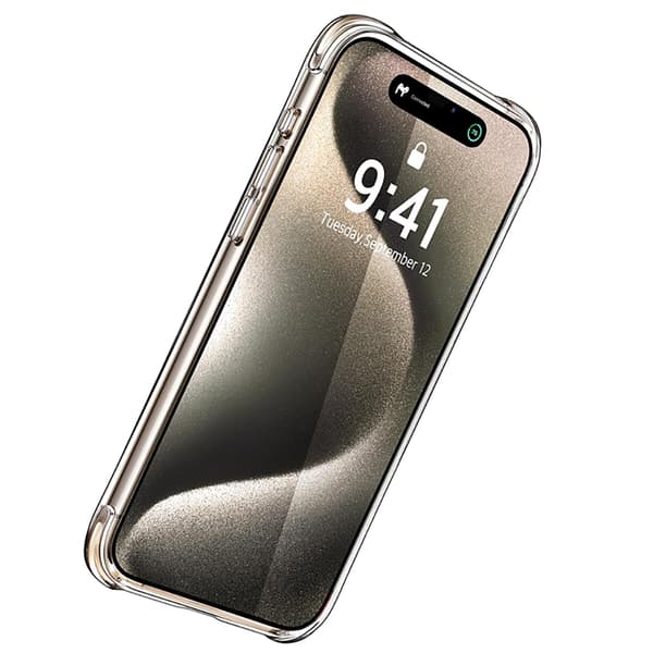IPhone 15 plus - Smart Skyddsskal i silikon Rosa/Lila