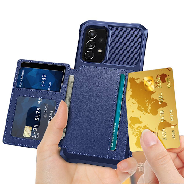 Samsung Galaxy A53 5G - Elegantti kuori korttipidikkeellä Svart