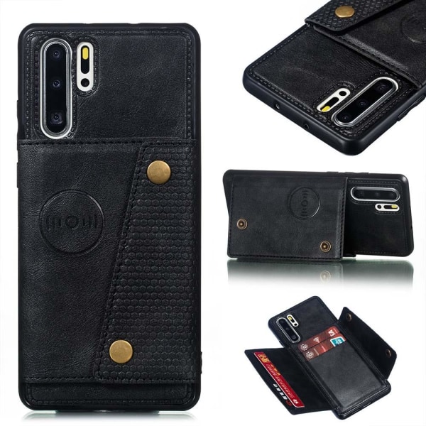 Huawei P30 Pro - Tyylikäs suojakotelo korttipaikalla Svart